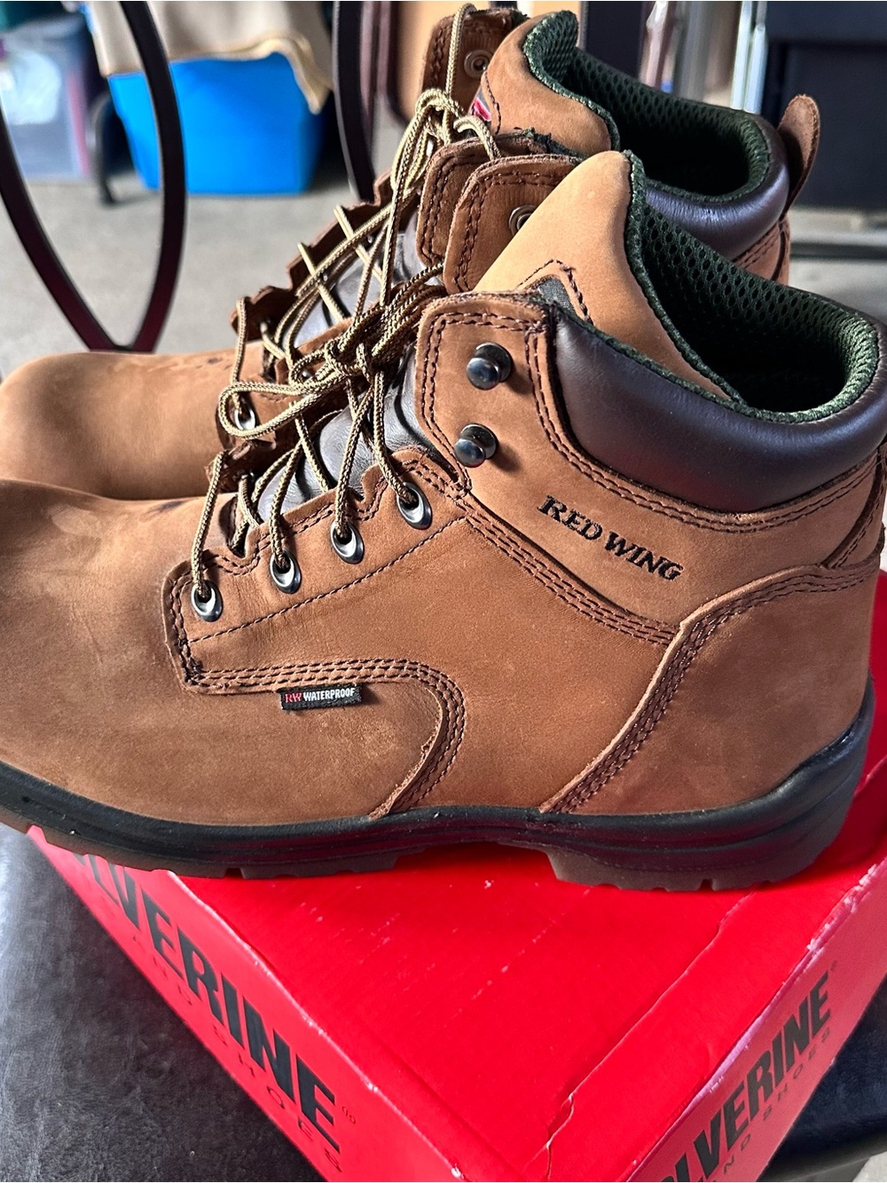 Red Wing Tan Brown Men's Waterproof Work Boots